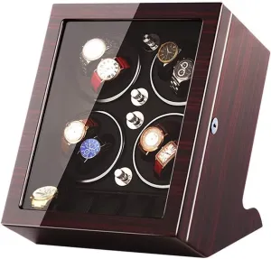 5 Watch Storage Space Wood Shell Piano Paint Exterior Watch Winder Storage Box for Winding 8 unacceptable unpublished path clergy unexpectedly Automatic Watches and 