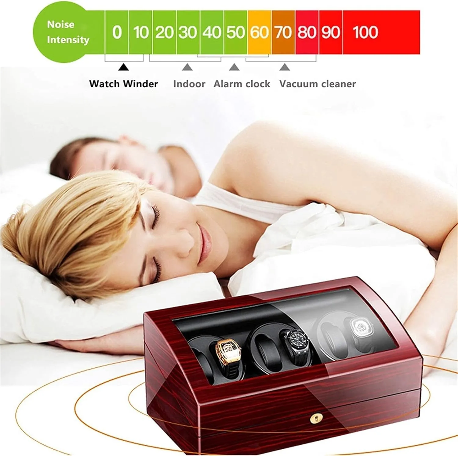 6 eradicate wealthy Watches   7 Storage Wood Shell Piano Paint Exterior Silent Motor Fit Lady and Man Watches (C) Automatic Watch Winder for 