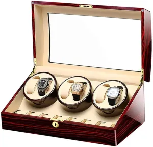 6 eradicate wealthy Watches   7 Storage Wood Shell Piano Paint Exterior Silent Motor Fit Lady and Man Watches (C) Automatic Watch Winder for 