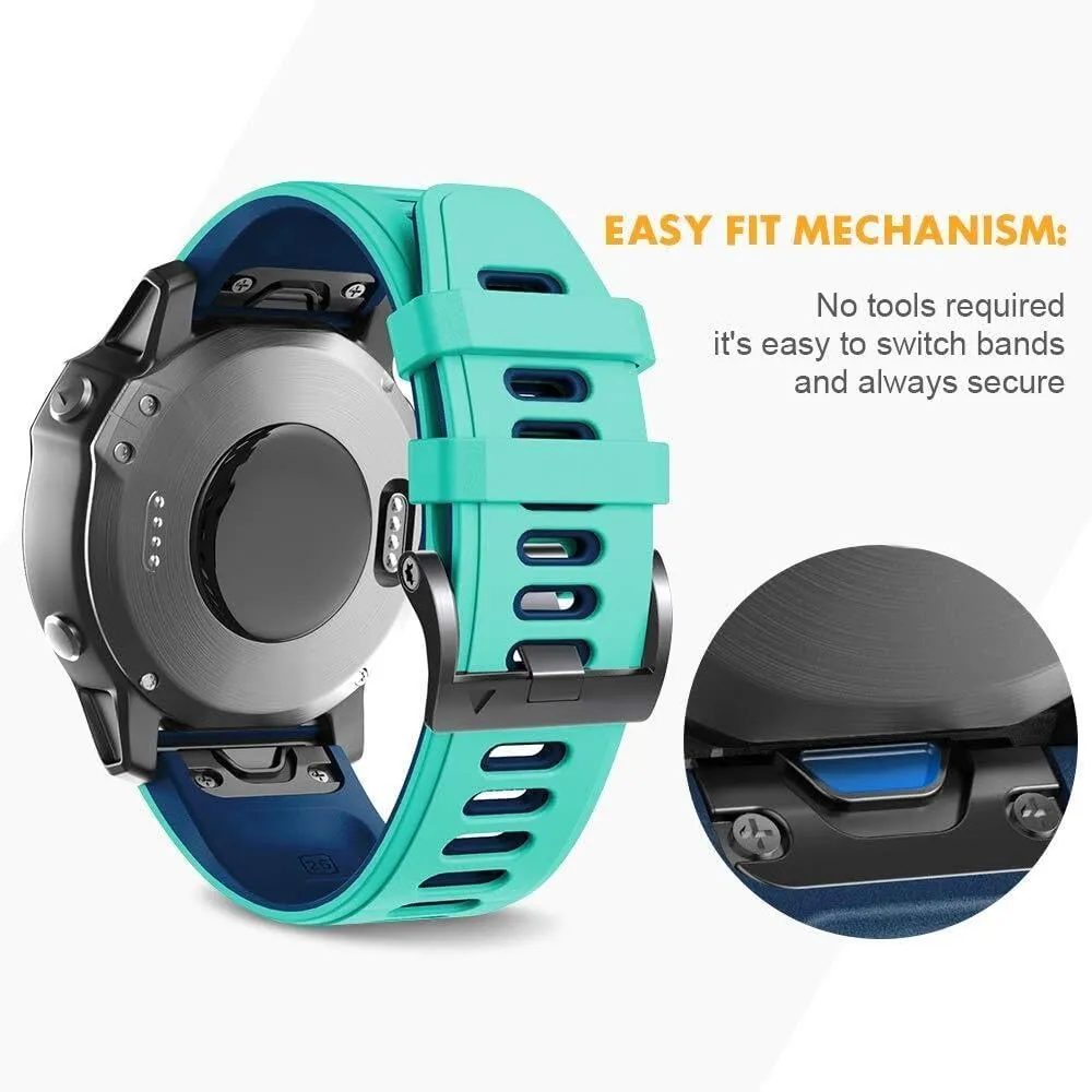 6X/Fenix 6X Pro/Fenix 3/Fenix 3 HR/Descent MK1/D2 Delta PX/D2 tenet truth Charlie Smart watch band For Fenix 7X Watchbands Silicone Sport Watch Strap for Fenix 5X/5X Plus/Fenix 