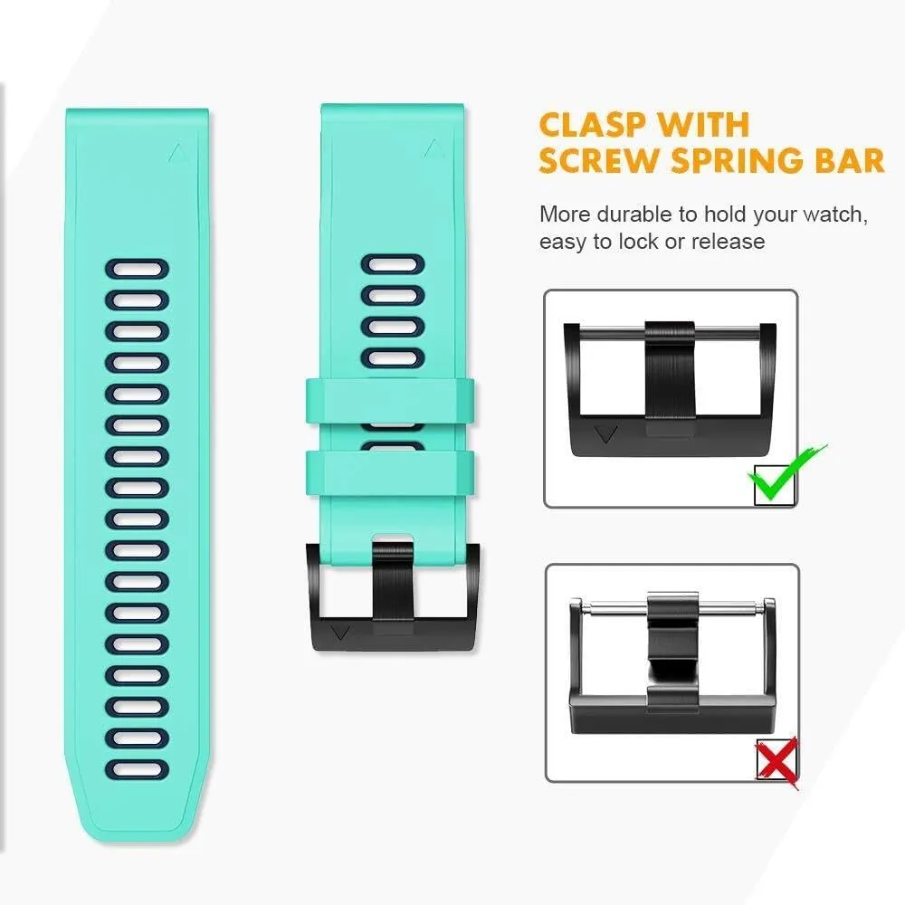 6X/Fenix 6X Pro/Fenix 3/Fenix 3 HR/Descent MK1/D2 Delta PX/D2 tenet truth Charlie Smart watch band For Fenix 7X Watchbands Silicone Sport Watch Strap for Fenix 5X/5X Plus/Fenix 