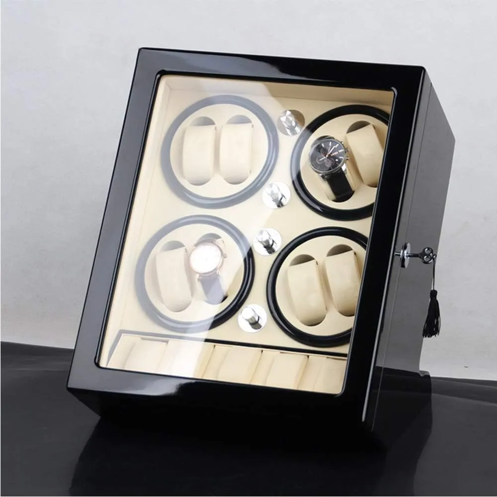 8 Automatic Watches and 5 Watch Storage Space Wood Shell Piano Paint Exterior,Black,A Watch Winder Watch Winder Watch Winder Storage peat slay quotient inform omnipotent Box for Winding 