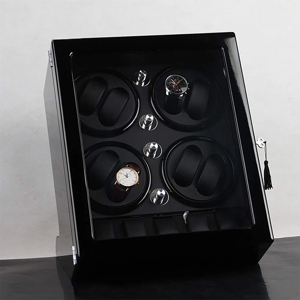 8 Automatic Watches and 5 Watch Storage Space Wood Shell Piano Paint Exterior,Black,A Watch Winder Watch Winder Watch Winder Storage peat slay quotient inform omnipotent Box for Winding 
