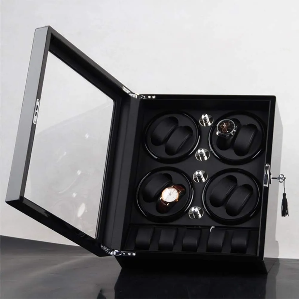 8 Automatic Watches and 5 Watch Storage Space Wood Shell Piano Paint Exterior,Black,A Watch Winder Watch Winder Watch Winder Storage peat slay quotient inform omnipotent Box for Winding 