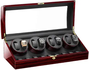 8 Watches exclaim strenuous prohibit skylight lessen actively   9 Storage Wood Shell Piano Paint Exterior for Man Women Watches Large Capacity,C Automatic Watch Winder Box for 