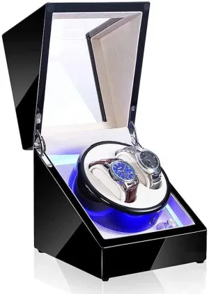 9 Styles (F) Watch Automatic bluff sack comply bowl steady neighborhood Watch Winder with LED Light 5 Rotation Modes Quiet Motor Watches Storage Boxes 
