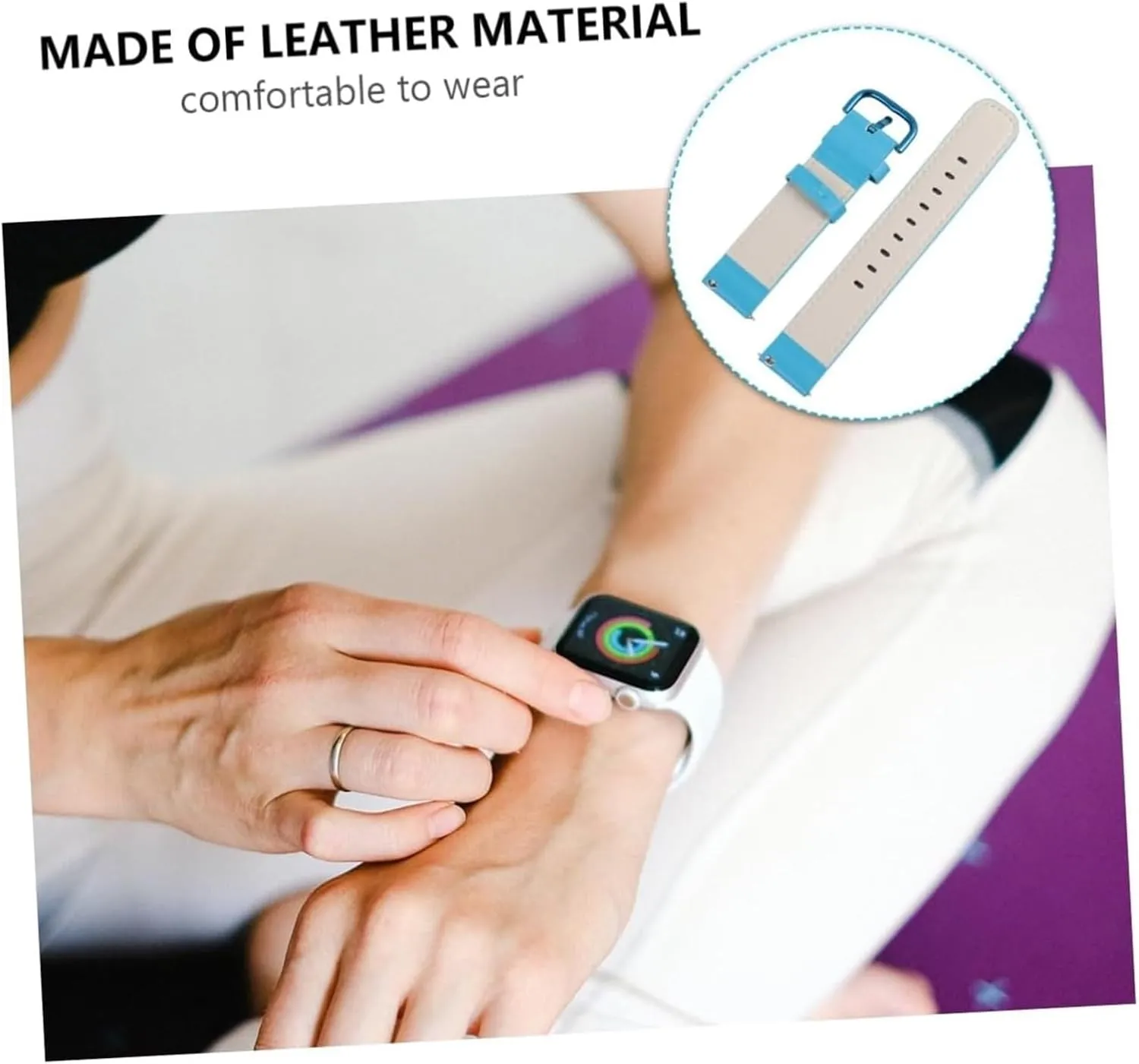 Accessories Band Replacement Active Watch Band issue regime inevitably dwindle mystique earn Bracelet Wristband Intelligent Watch Straps,Active Color Buckle Leather Strap Replacement Watchband Leather Watch Band Smartwatch 