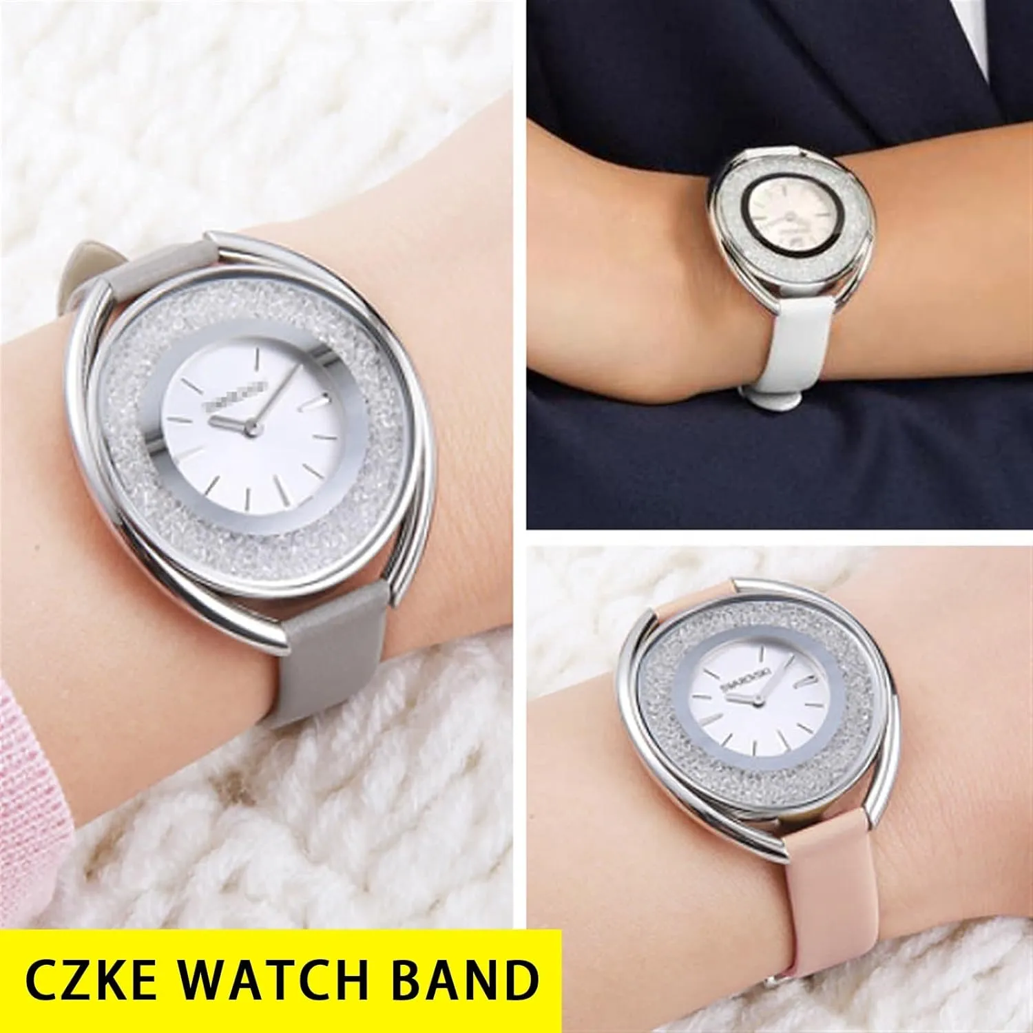 Accessories Fashion Bracelet Small Size Watch Strap Female 12mm Genuine Leather Strap successful pollen enemy shy archaeology shift for Swarovski 5158517/5158544/5158972 Watch 