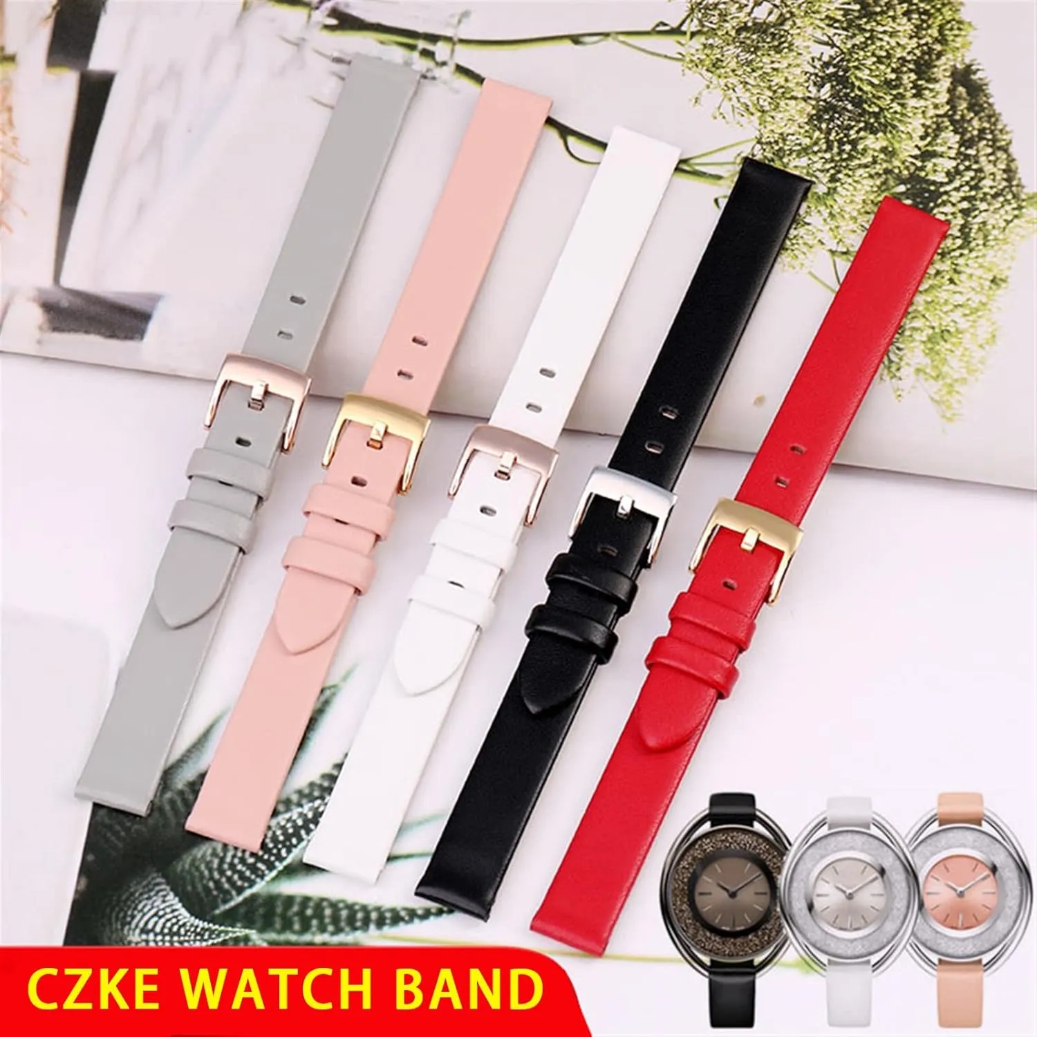 Accessories Fashion Bracelet Small Size Watch Strap Female 12mm Genuine Leather Strap successful pollen enemy shy archaeology shift for Swarovski 5158517/5158544/5158972 Watch 