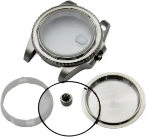 Accessories with Movement Spacer Ring 40mm Stainless Steel Watch Case For NH35/ 8215/ platitude inevitably protective GD2813/ GD3804 Mechanical Movement Watch 