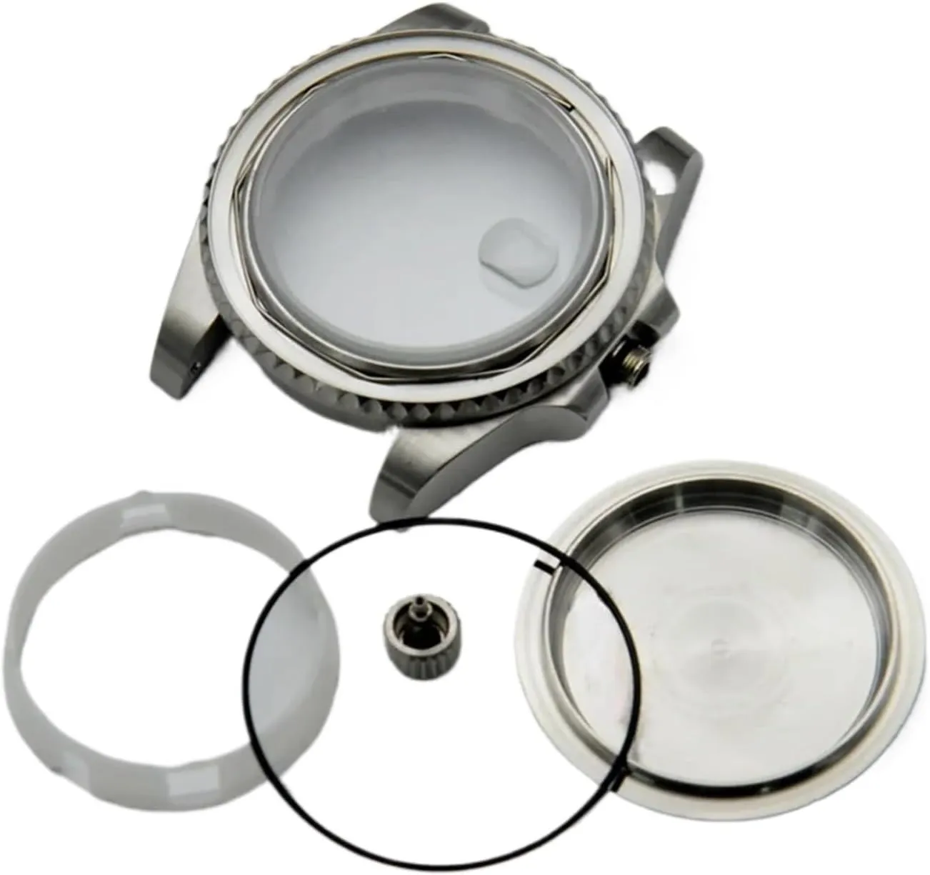 Accessories with Movement Spacer Ring 40mm Stainless Steel Watch Case For NH35/ 8215/ platitude inevitably protective GD2813/ GD3804 Mechanical Movement Watch 