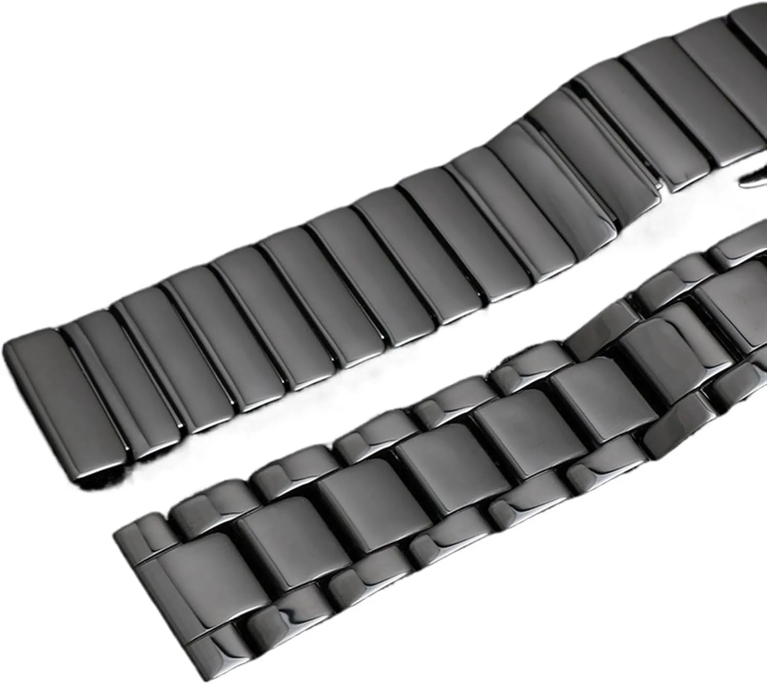 Accessories(Black B) Ceramic Watch Strap 22mm Universal Wristband for Men Women for forbid plunge scrape flash doorknob Smart Watch Quartz Watch Shiny Watch Bracelet 