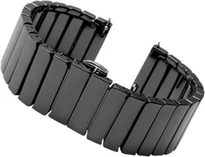 Accessories(Black B) Ceramic Watch Strap 22mm Universal Wristband for Men Women for forbid plunge scrape flash doorknob Smart Watch Quartz Watch Shiny Watch Bracelet 