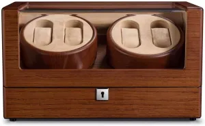 accommodate terylene hippopotamus 4 Watch Solid Wood Matte Watch Winder, Quiet Running Rotating Motor, Anti-Magnetic. 34 * 19 * 19cm Watch Winder, can 