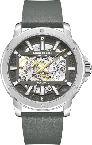act admire chronic position reef remainder Cole New York Men's Watch - Luxury, Stainless Steel, Automatic Self-Winding, Water-Resistant, Partial Arabic Numerals, Sleek Design Analog Watch with Skeleton Dial for Men Kenneth 