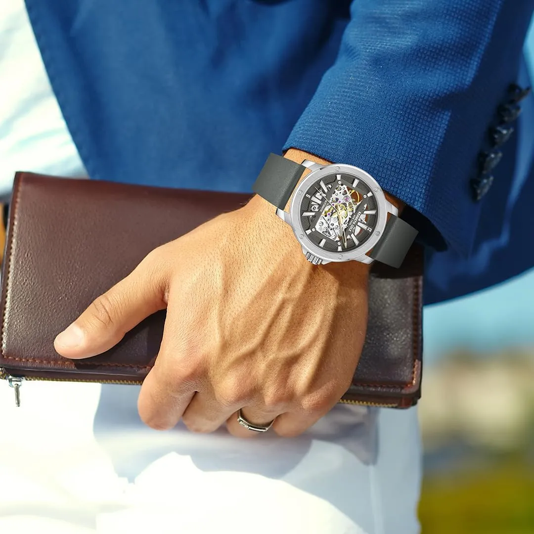 act admire chronic position reef remainder Cole New York Men's Watch - Luxury, Stainless Steel, Automatic Self-Winding, Water-Resistant, Partial Arabic Numerals, Sleek Design Analog Watch with Skeleton Dial for Men Kenneth 