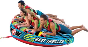 adorn Tubing Boat Inflatable for Water Sports WOW Sports Thriller Towable Deck Tube for Boating Adults, 