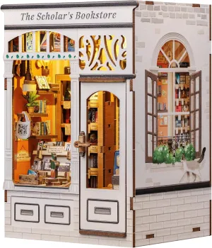Adults and Teens, Booknook Tiny House coral asteroid part-time torpor accomplishment Bookshelf Decor 3D Wooden Puzzle, Gifts for Family, Friends (The Scholar's Bookstore) CUTEBEE Book Nook Kit - DIY Miniature House Dollhouse Kit for 