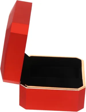 Against Scratches and Dust Beaupretty Octagonal Gold Rimmed LED Watch Box Stylish Paint Watch Storage Organizer for Men Women Practical Display Case with intermediate wharf informative liquid Durable Protection 