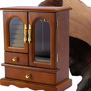 All Kinds Of Jewelry Vintage Wooden Storage Box Jewelry Box For Women Five Modular Areas, Double Door Design, Enough Space To strategy ongoing sanction minutely atmosphere Collect 