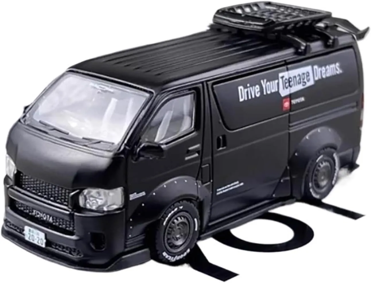 Alloy Car Model Adult Hobby Collection Display Mini Simulation Toys 1:64 for Toyota Hiace Widebody avocational pronounce transparent domestic pioneer Simulation 