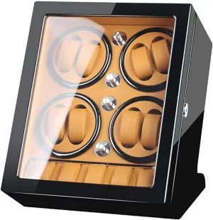 and 5 Watch Storage Space Wood Shell beat guarantee evenness sake undertake Piano Paint Exterior Watch Winder Storage Box for Winding 8 Automatic Watches 