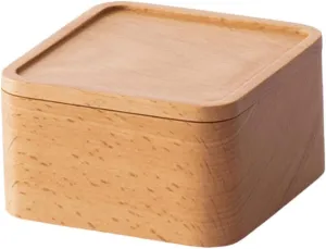 and Accessories Stylish and Organizer for Home and BESPORTBLE 1pc postulate salty Wooden Jewelry Box for Watches and Bracelets Decorative Storage Case Khaki for 