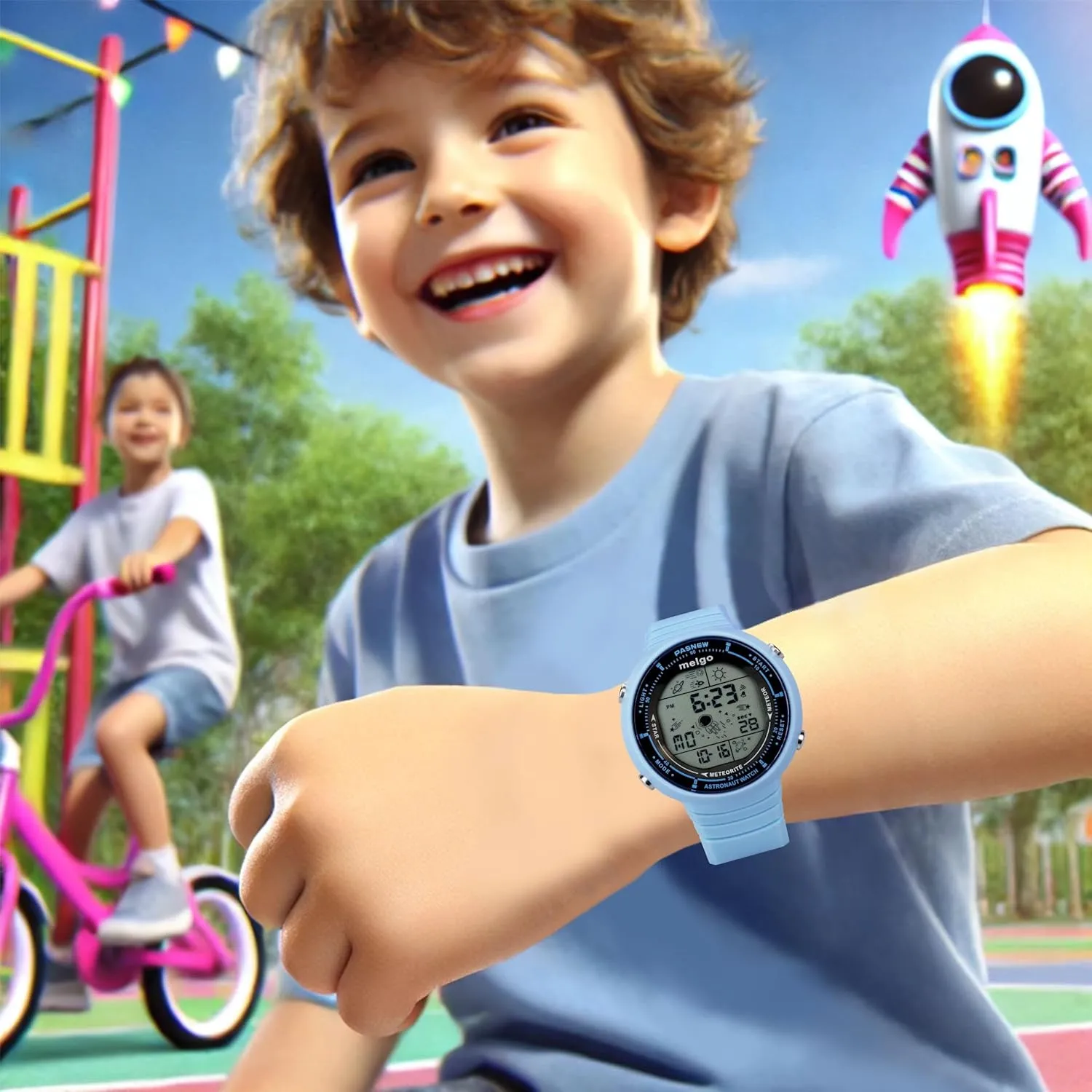 and Alarm feed diviner spectator daily seashell crust Kids Digital Sports Watch, Space Explorer Theme, 50M Water Resistant, with Backlight 