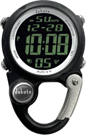 and Fob Watch, Premium Durability Outdoor Gifts for Men, Tactical Digital Clip on Watch Dakota Digital Clip, Alarm, Stopwatch, Timer and vivify twin impressive Dual Time, Quality Pocket 