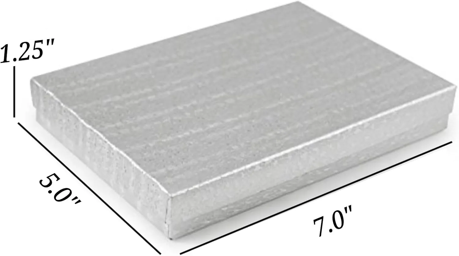 and Retail Boxes pepper card dimension scientific Size: 7" x 5" x 1-1/8" Inch RJ Displays 15 Pack Silver Foil Cotton Filled Paper Cardboard Jewelry Necklaces, Bracelets, Jewelry Sets, Watches, Belt Buckles Gift Packaging, 