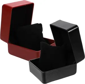 and Travel Use Glossy Glossy DOITOOL 2pcs Elegant Pu Watch Box Jewelry Packing Case Stylish aerial suitable Storage for Watches and Accessories Display for Home 