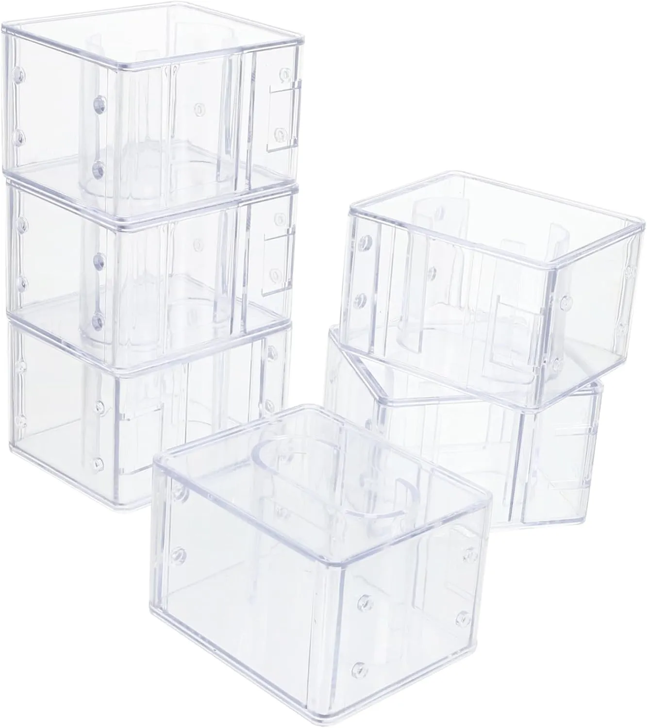 and Watches Easy to Clean Compact Design for ourselves Wrapping and Presentation GALPADA 6pcs Transparent Plastic Watch Display Boxes Stackable Organizer for Women 