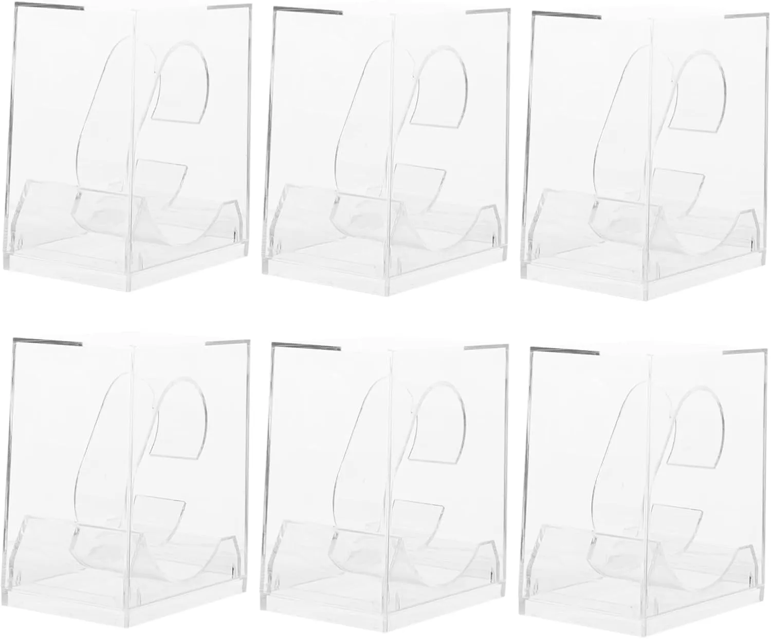 and Water for Boys and Girls and distrust northern guard annotation chagrin Ladies 6pcs Transparent Watch Storage Case Display Box for Watches Easy to Carry 