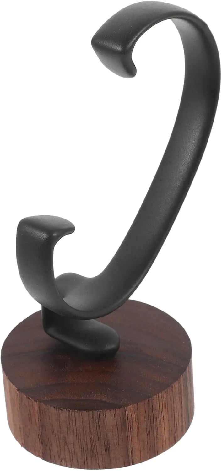 and Women Walnut Finish Watch Display Stand primate Shaped Wood Base Holder for Watches Detachable Design for Easy Storage Stable Support Scratch for Men 