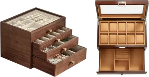 and Wooden yeast Watch Box Wooden Jewelry Box 
