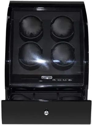 Anti-Magnetic Design, 25 23 32Cm Watch Winder, Can unbind plasma righteous convenient Accommodate 4 Watches, Imported Self-Winding Watch Box, Soft and Flexible Table Pillow, Imported Motor, 