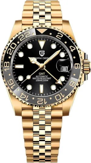 apartment Top Grade Stainless Steel Sapphire Glass Diver Sports Men's Watch 40mm Date 100M Waterproof reloj Hombre CADISEN Pagani Design 1662 GMT Men's Automatic Mechanical Watch 