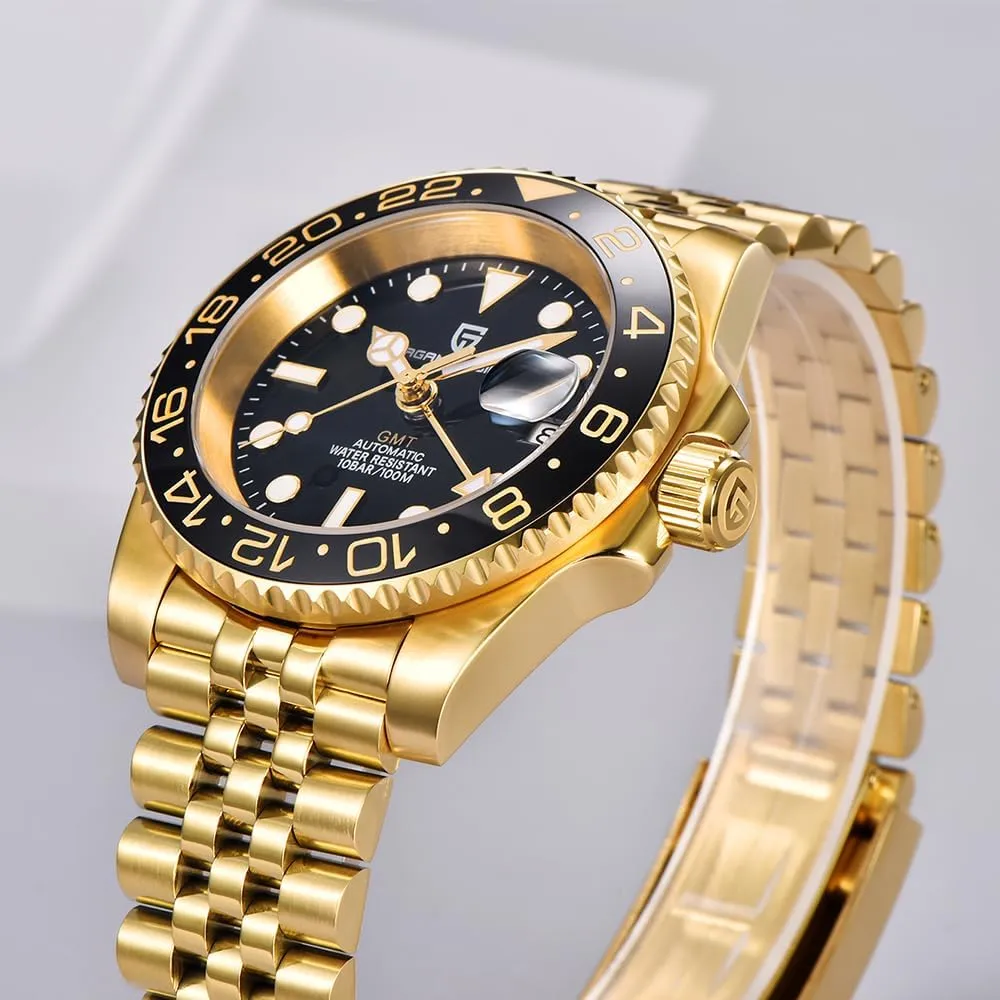 apartment Top Grade Stainless Steel Sapphire Glass Diver Sports Men's Watch 40mm Date 100M Waterproof reloj Hombre CADISEN Pagani Design 1662 GMT Men's Automatic Mechanical Watch 
