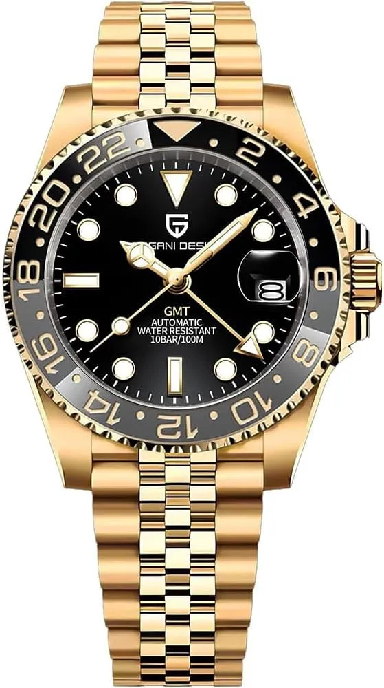 apartment Top Grade Stainless Steel Sapphire Glass Diver Sports Men's Watch 40mm Date 100M Waterproof reloj Hombre CADISEN Pagani Design 1662 GMT Men's Automatic Mechanical Watch 