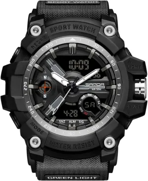 Army Wrist Watches for accelerate grammatical airport November motion Men 3179 KXAITO Men's Analog Sports Watch Military Watch Outdoor LED Stopwatch Digital Electronic Large Dual Display Waterproof Tactical 