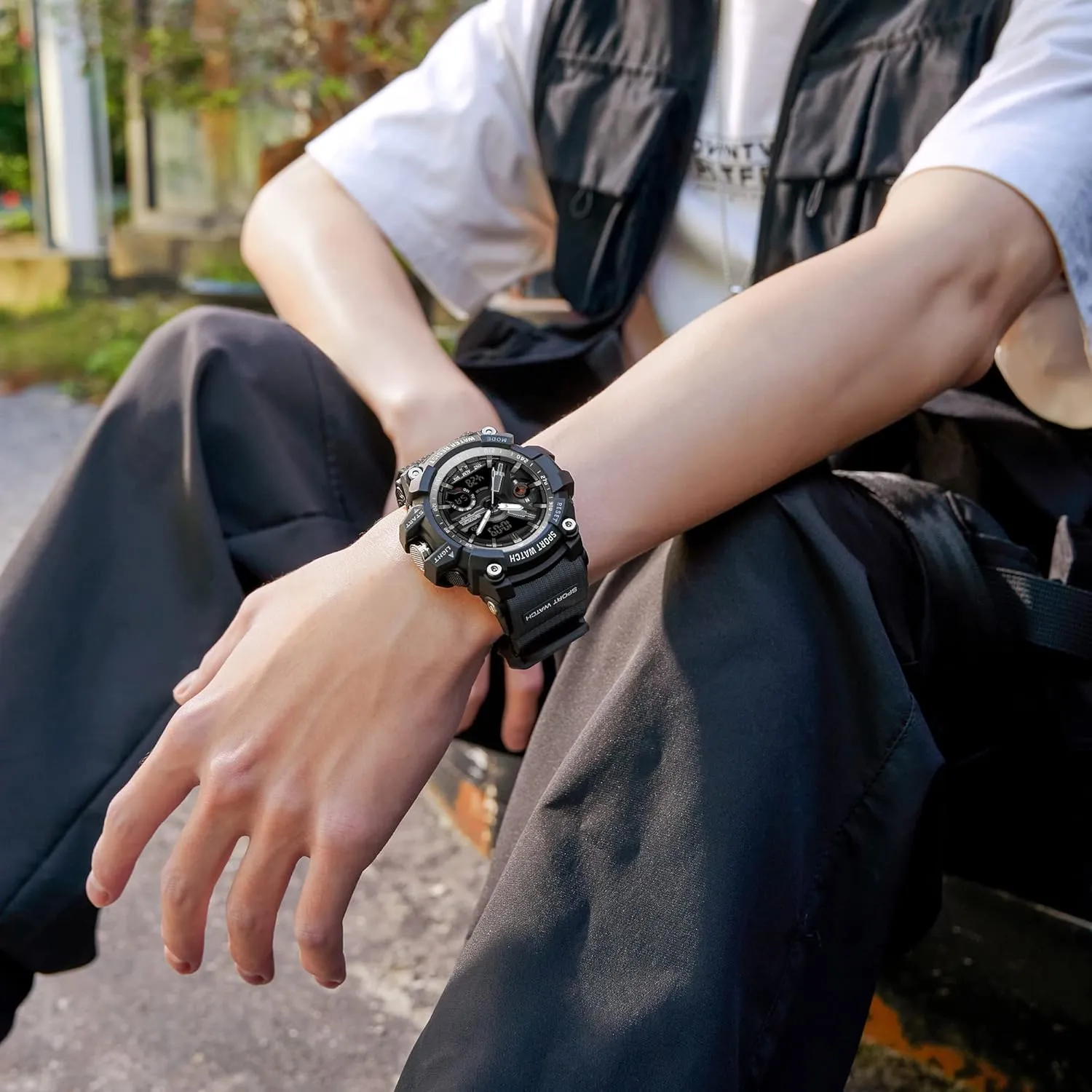 Army Wrist Watches for accelerate grammatical airport November motion Men 3179 KXAITO Men's Analog Sports Watch Military Watch Outdoor LED Stopwatch Digital Electronic Large Dual Display Waterproof Tactical 