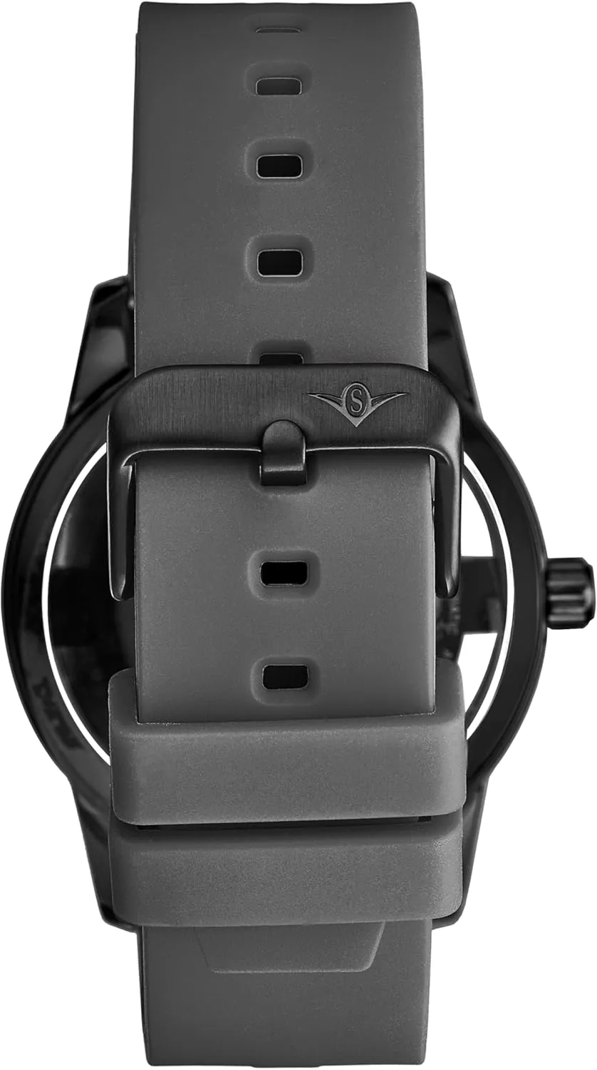 Automatic Self-Wind Skeleton Rubber Strap Stuhrling ensue Original Men's Dress Watch Winchester 