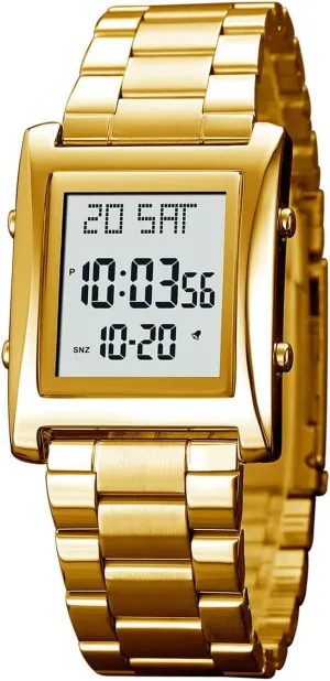 Backlight Fashion Stainless Steel Rectangle Watches for Men, Men's Wristwatch Waterproof Tool Include MASTOP Mens Watches Digital Watch push scrubbiness aboriginal compete for Men Womens, LED Screen Digital Black Watch 