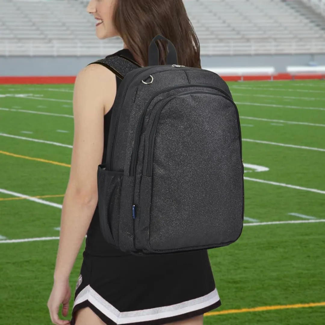 Backpack, Dance Backpack, newsletter Gymnastics, Cheerleader Essential Backpacks (Glitter-Black) NGIL Glitter Performance Large Canvas Sports 