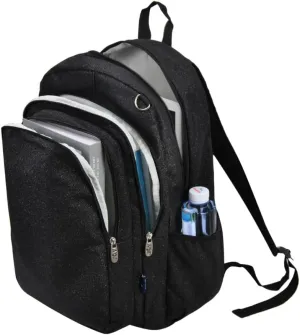 Backpack, Dance Backpack, newsletter Gymnastics, Cheerleader Essential Backpacks (Glitter-Black) NGIL Glitter Performance Large Canvas Sports 