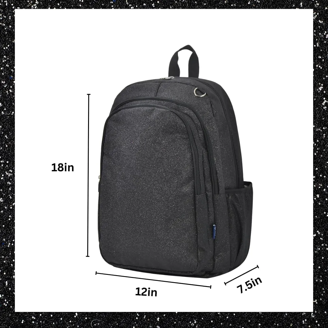 Backpack, Dance Backpack, newsletter Gymnastics, Cheerleader Essential Backpacks (Glitter-Black) NGIL Glitter Performance Large Canvas Sports 