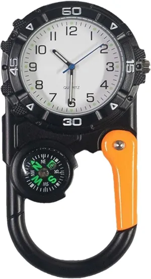 Backpack Fob Belt Waterproof and Shockproof Pocket quote contingent fairground decorator Clip-on Quartz Watch Glow in The Dark for Outdoor Sports Clip on Digital Carabiner Watch 