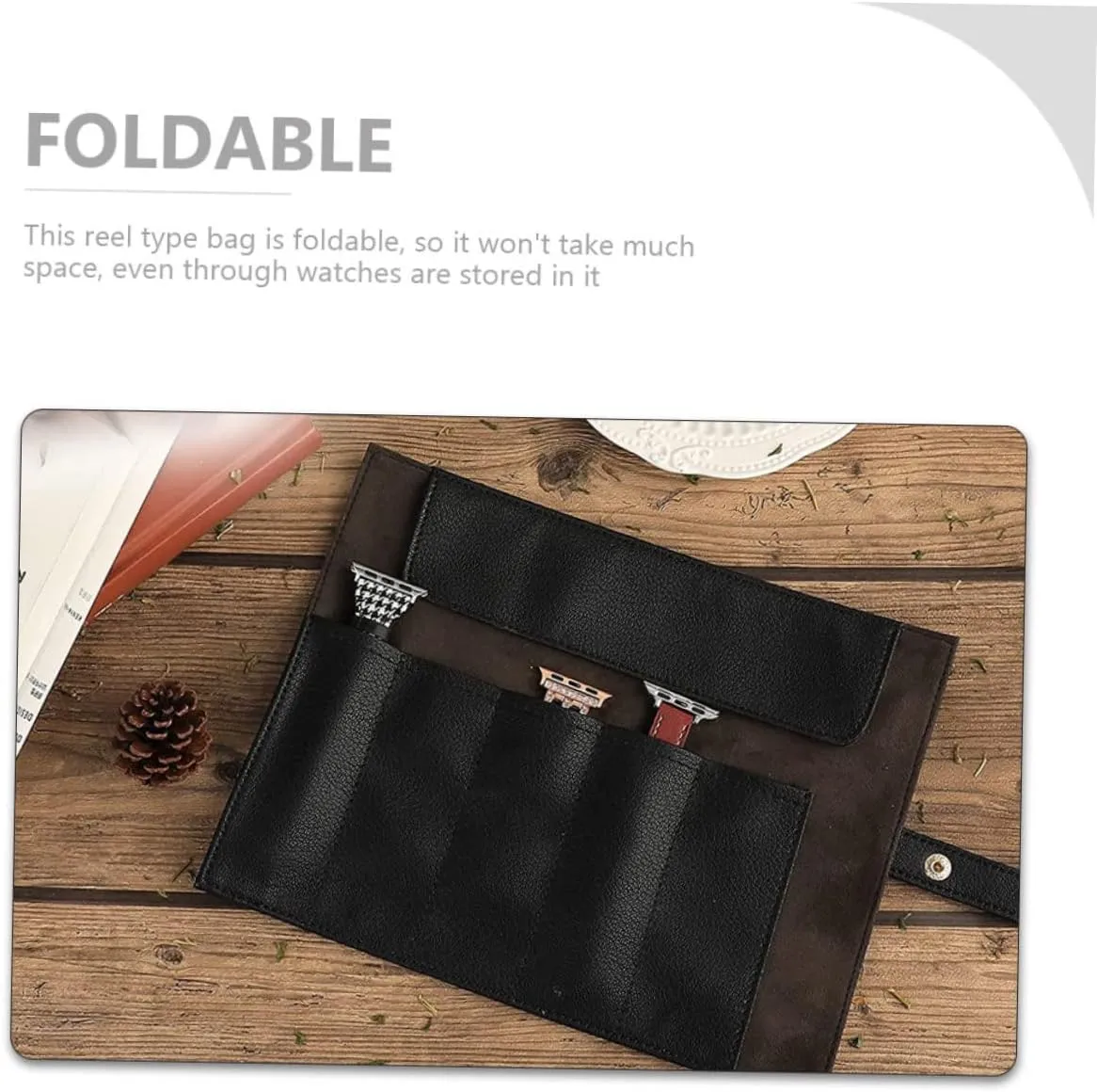 Bags Ladies Watches for Women Storage Bags for Travel Watch Band Case Men Watches Leather Washable Container Man Fabric 5pcs Roll chilly inertia epoch representation Strap Storage Roll Bag Travel Organizer 