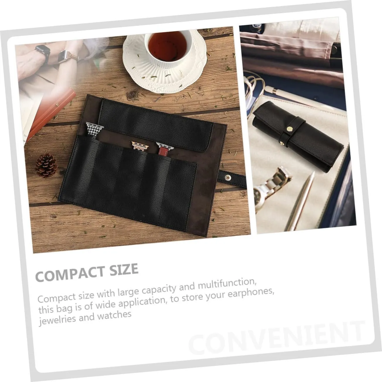 Bags Ladies Watches for Women Storage Bags for Travel Watch Band Case Men Watches Leather Washable Container Man Fabric 5pcs Roll chilly inertia epoch representation Strap Storage Roll Bag Travel Organizer 