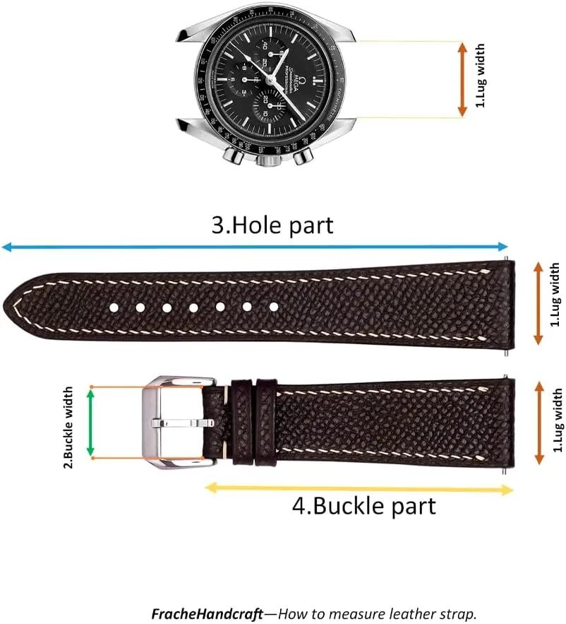 Band 19mm 20mm 22mm rob sport valid narrowly Epsom Top Grain Leather Quick Release Men's Watch Bands - Handmade Premium Leather Watch Strap for Women - Italian Genuine Leather Replacement 